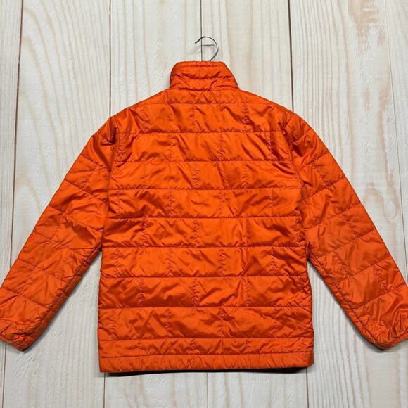 Patagonia Boys Nano Puff Primaloft Jacket Size Small 7-8 Brick Quilted Orange - Picture 2 of 8